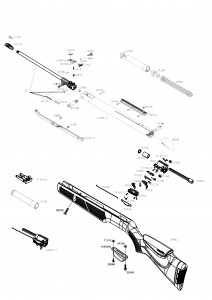 Gamo Hunter SE Exploded Diagram