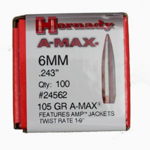 Hornady 243 105gr A-MAX Box