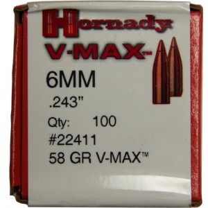 Hornady 243 58gr V-MAX bOX